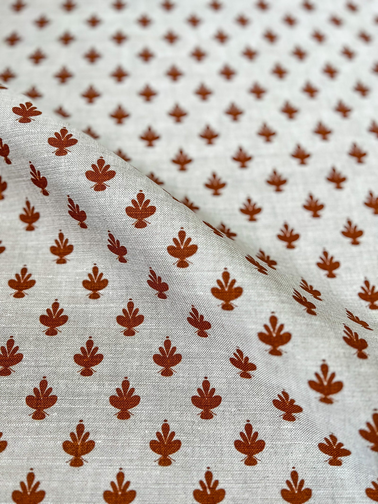 Adeline — Burnt Orange on Oatmeal